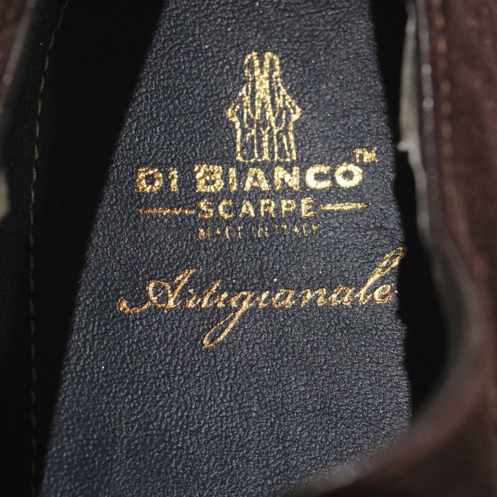 Di Bianco NWOB Double Monk Strap Dress Shoes Size 9 US in Brown Suede